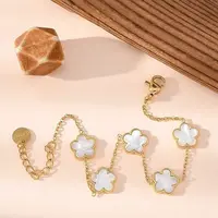 Flower Shell Link Chain Bracelets