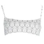 KARL LAGERFELD BEACHWEAR SWIMSUIT TOP WOMEN WHITE