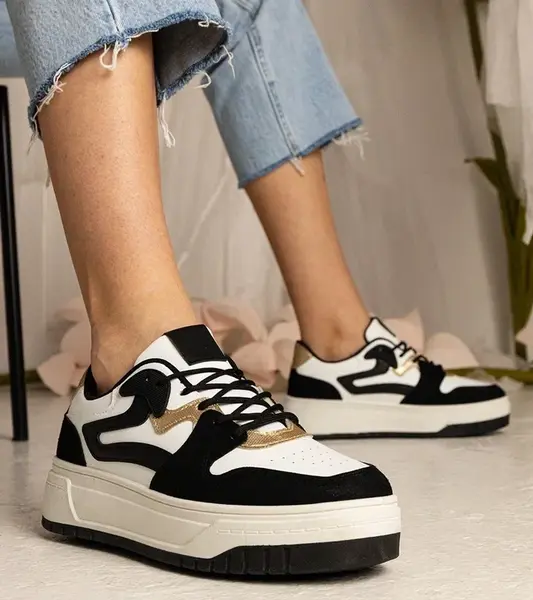 Gemre Black women's sports sneakers Seisha