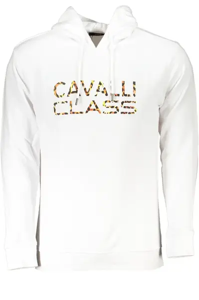 Bílá mikina CAVALLI CLASS bez zipu