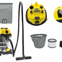GEKO Průmyslový vysavač pro mokré i suché vysávání, s oklepem filtru, 25 l
