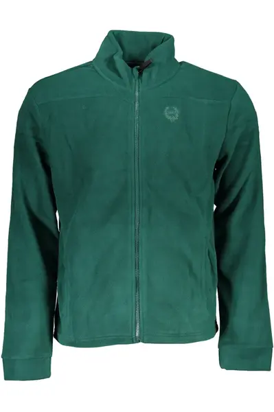 Pánská zelená fleecová mikina na zip