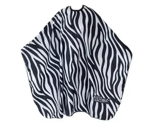 Kadeřnická pláštěnka na stříhání Eurostil Professional - zebra - kovový háček + dárek zdarma