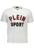 PLEIN SPORT WHITE MEN'S SHORT SLEEVE T-SHIRT