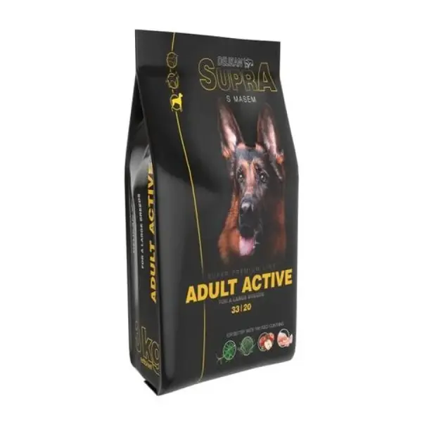 DELIKAN SUPRA Adult Active 3kg superprémiové krmivo s obsahom čerstvého mäsa pre aktívne dospelé psy veľkých plemien