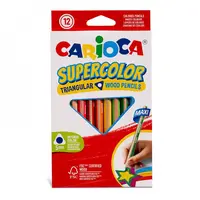 Farebné ceruzky SUPERCOLOR MAXI trojhranné, nelámavé12 ks-CARIOCA