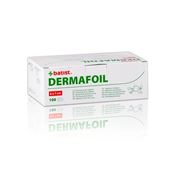 DERMAFOIL priehľadná preväzová fóla sterilná 6x7cm