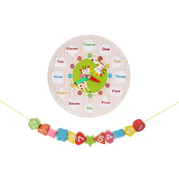 Pomôcka edukačná drevené hodiny M717D