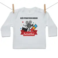 Boodyy Tričko s dlhým rukávom Keď vyrastiem budem herečka 98 (2-3 roky)