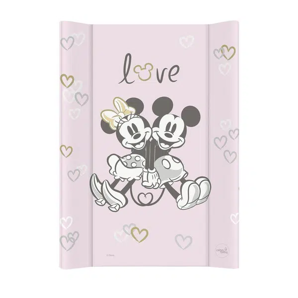 Podložka prebaľovacia s pevnou doskou COMFORT (50x70) Disney Minnie & Mickey Pink