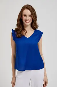 Dámské tílko s volánky MOODO - námořnická modrá