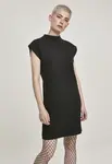 Dámské šaty Terry s prodlouženým ramenem černé