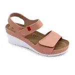 Leon 1080 Zdravotné celokožené sandále na platforme 41 - 26cm, ružová, 6,5 cm