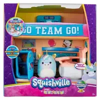 Sada hračiek Squishville SQM0325 Škola, super mäkká hracia súprava s 5 cm minifigúrkou a doplnkami-MOVEO