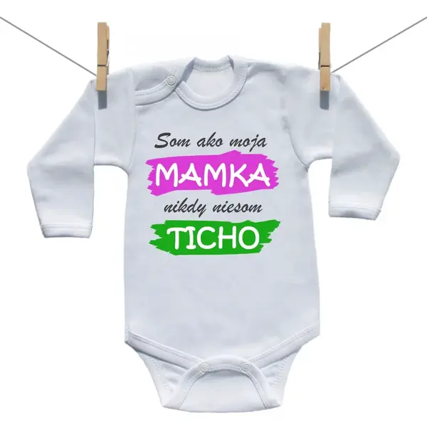 Boodyy Body s dlhým rukávom Som ako moja mamka ... 62 (2-4 mesiace)