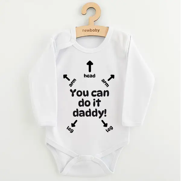 Detské body s potlačou You can do it daddy!, vel. 74 (6-9m)