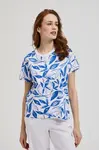 Women's T-shirt MOODO with print - light blue