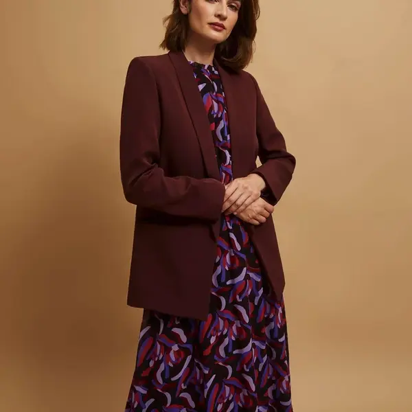 Marisse Smooth Maroon Jacket
