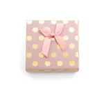 Beneto Exclusive Růžová dárková krabička se zlatými puntíky KP7-9