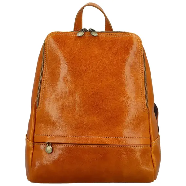 Dámský kožený batoh světle koňakový - Delami Vera Pelle Mallory