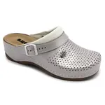 Leon 2023 Dámska antistres pracovná zdravotná celokožená obuv 37 - 24cm, perla, 5,0 cm