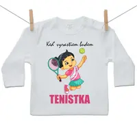 Boodyy Tričko s dlhým rukávom Keď vyrastiem budem tenistka 134 (8-9 rokov)