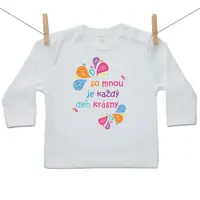 Boodyy Tričko s dlhým rukávom So mnou je každý deň krásny 110 (4-5 rokov)
