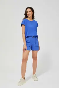 Viskózové šortky - modré