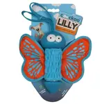 EBI COOCKOO LILLY gumová hračka pre psov 27x20x7,5cm oranžový motýľ