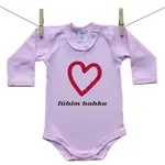 Boodyy Body s dlhým rukávom (ružové) Ľúbim babku 50 (0 mesiacov)