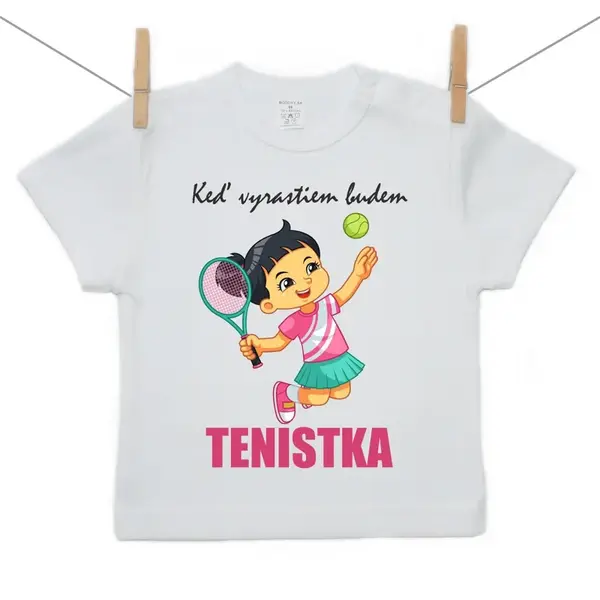 Boodyy Tričko s krátkym rukávom Keď vyrastiem budem tenistka 68 (3-6 mesiacov)