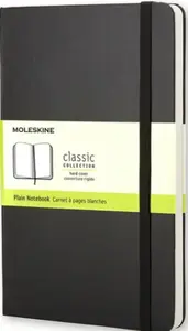 Zápisník MOLESKINE tvrdý čistý černý L