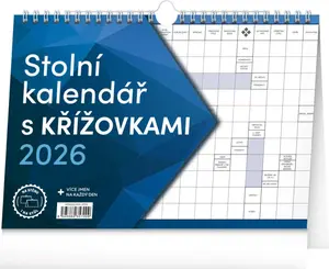 Stolní kalendář s křížovkami s háčkem 2026