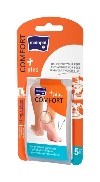 Matopat Comfort Plus hydrokoloidní náplasti L 42 x 68 mm 5 ks