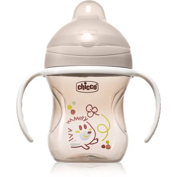 Chicco Training Cup 6m+ tréninkový hrnek s držadly Grey 200 ml