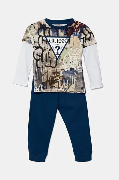Dětská bavlněná tepláková souprava Guess