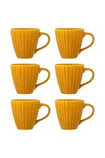 Sada hrnků Bloomingville Latina 220 ml 6-pack žlutá barva