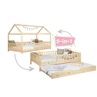 MID.YOU VÝSUVNÁ POSTEL, 100/200 cm, přírodní barvy