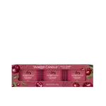 YANKEE CANDLE Black Cherry Votiv ve skle sada 3 x 37 g