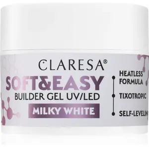 Claresa Soft&Easy Builder Gel podkladový gel na nehty odstín Milky White 45 g