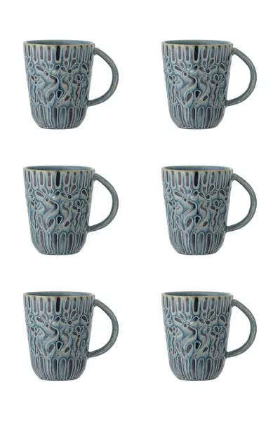 Sada hrnků Bloomingville Samsin 150 ml 4-pack modrá barva