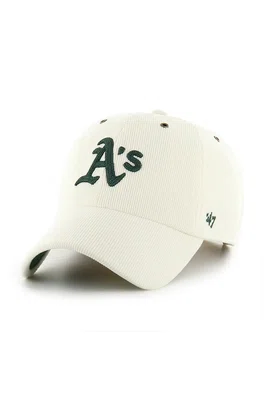 Kšiltovka 47 brand MLB Athletics šedá barva, s aplikací, B-TCDCU18IWS-SS