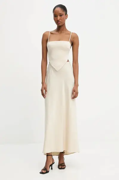 Šaty Answear.LAB béžová barva, maxi