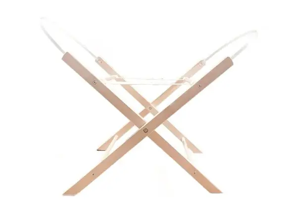 AHOJBABY Stojan na Mojžíšův košík pro miminko Smart Natural bez laku