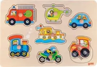 Dřevěná vkládačka Dopravní prostředky - puzzle z kategorie Maxi dílky