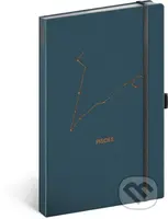 Notes Zvěrokruh - Pisces (Ryby) (linkovaný s gumičkou na uzavření)