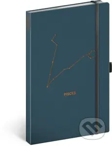 Notes Zvěrokruh - Pisces (Ryby) (linkovaný s gumičkou na uzavření)