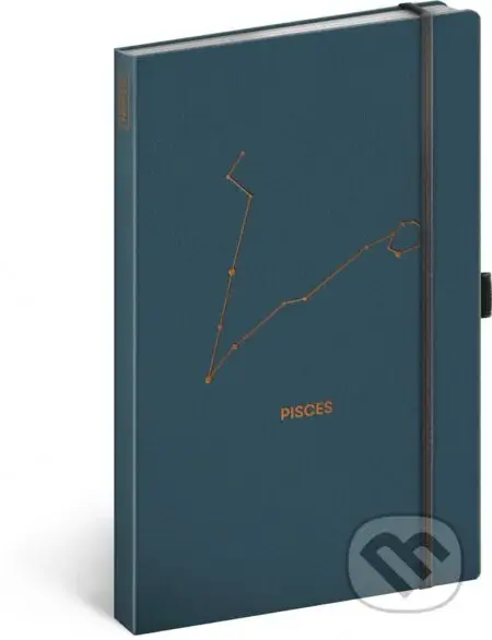 Notes Zvěrokruh - Pisces (Ryby) (linkovaný s gumičkou na uzavření)