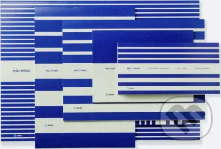 Nedatovaný plánovač - set 3 (denní DL, denní A5, týdenní A4, týdenní A4 na šířku, měsíční A3)