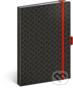 Notes Teribear (černý) (linkovaný s gumičkou na uzavření, A5)